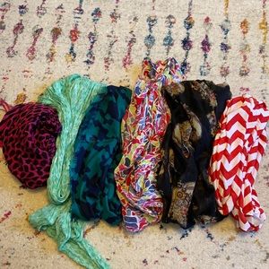 Lot of 6 scarves